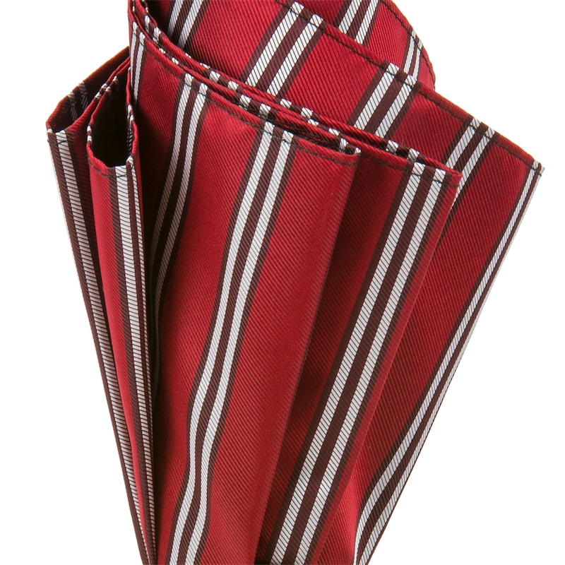 Striped Bamboo Umbrella – Handmade Italian Classic Rain Protection With Gift Box