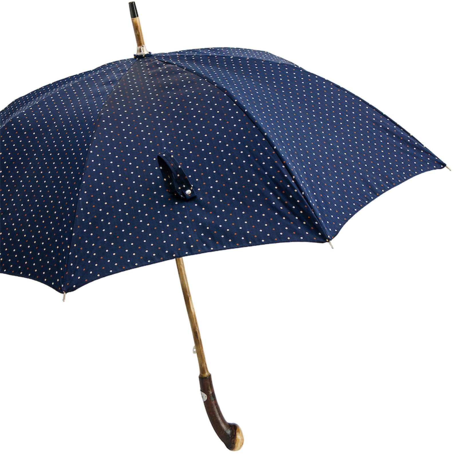 Handmade Chestnut Umbrella – Classic Italian Crafted Rain Protection with Knob End