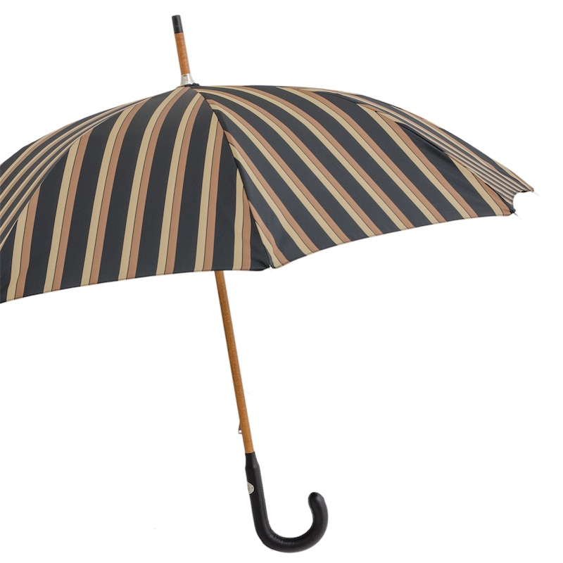 Gentleman Leather Umbrella – Italian Handmade Luxury Rain Protection Accessory