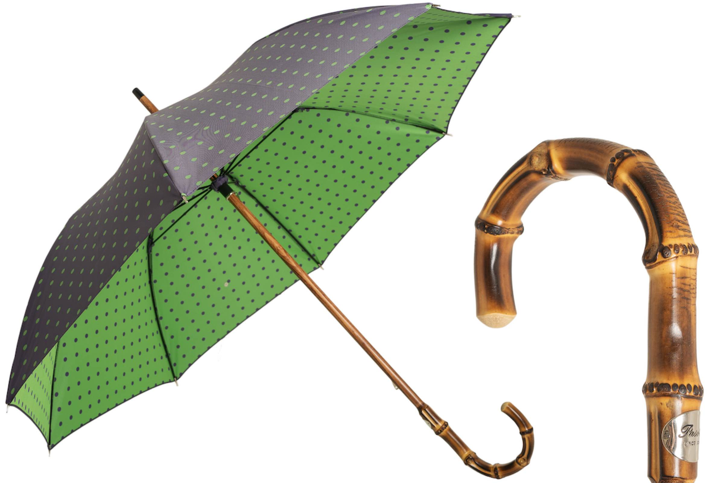 Lolita Bamboo Umbrella – Handmade Italian Rain Umbrella with Water-Resistant Canopy