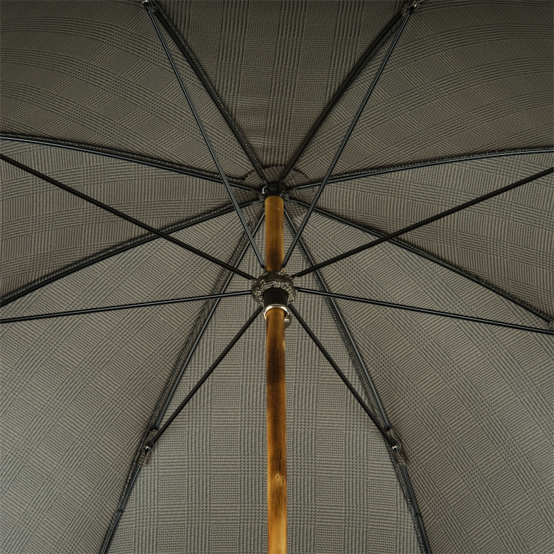 Mutton Horn Umbrella – Handmade Italian Classic with Wooden Shaft & Water-Repellent Canopy