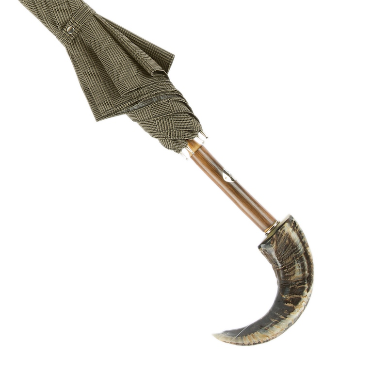 Mutton Horn Umbrella – Handmade Italian Classic with Wooden Shaft & Water-Repellent Canopy