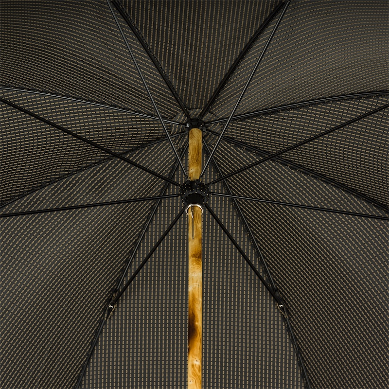 Solid Ash Umbrella – Handmade Italian Classic with Wooden Handle & Water-Resistant Canopy