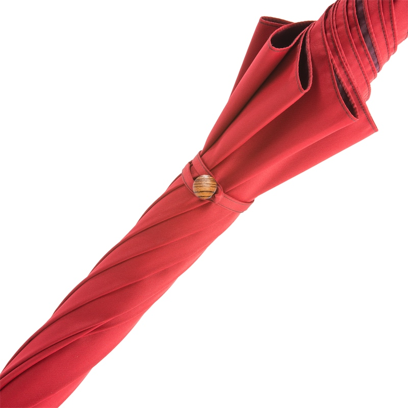 Luxury Gent’s Umbrella – Handmade Italian Rain Umbrella with Braided Leather Handle