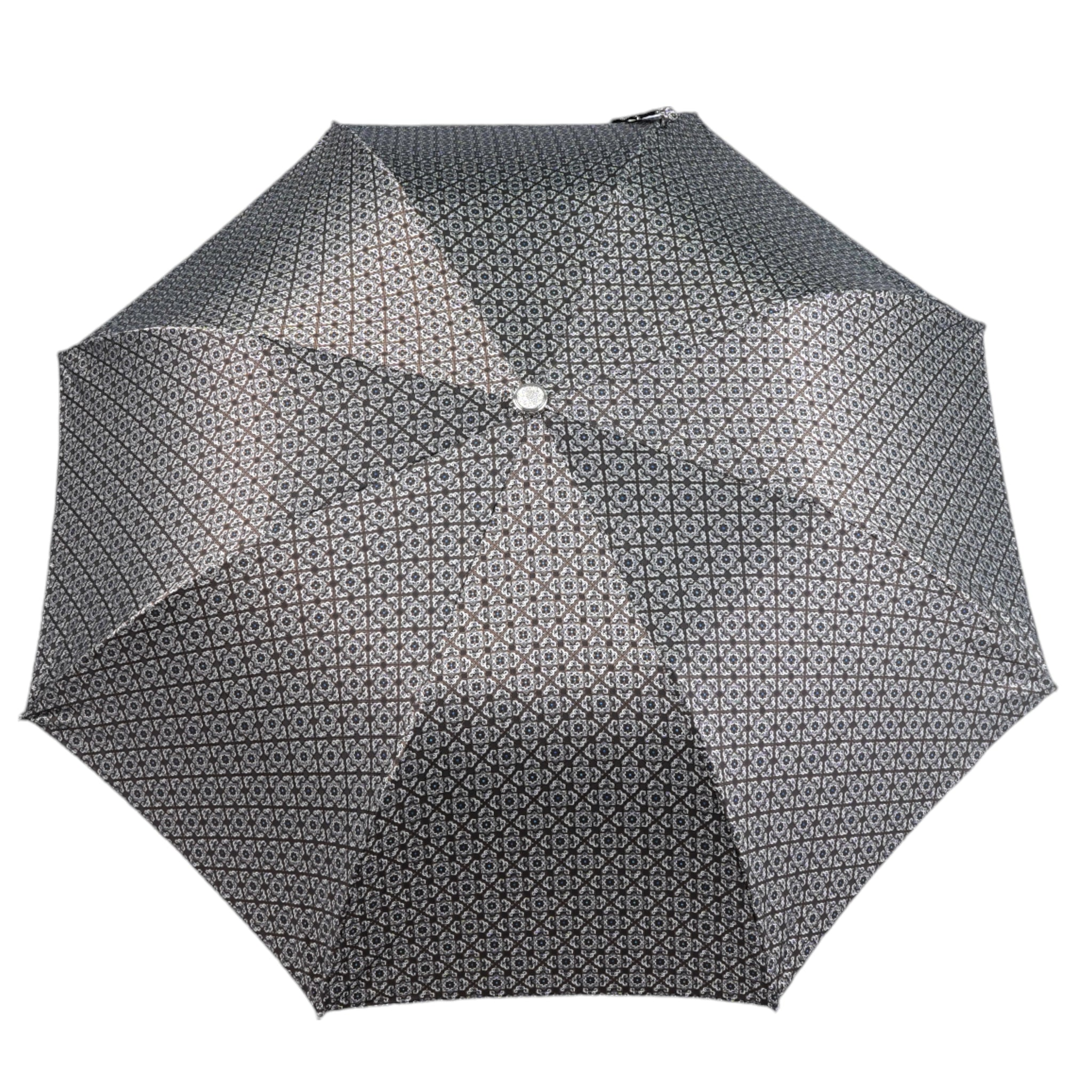 Luxury Foldable Umbrella – Handmade Italian Bamboo Handle with Jacquard Fabric