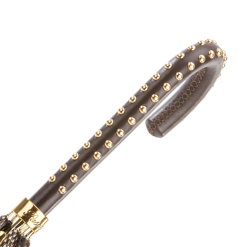 Luxury Umbrella – Handmade Italian Rain Gear with Studded Leather Handle