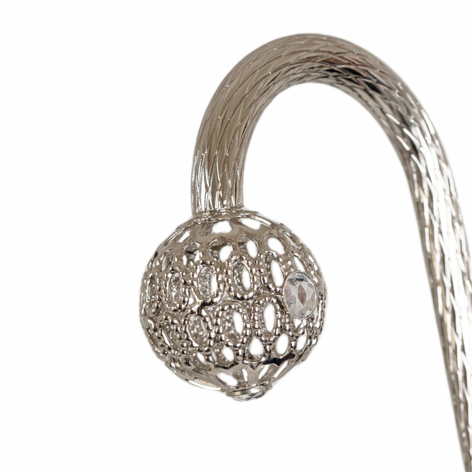 Bridal Jeweled Umbrella – Luxury Manual Opening With Jeweled Brass Handle