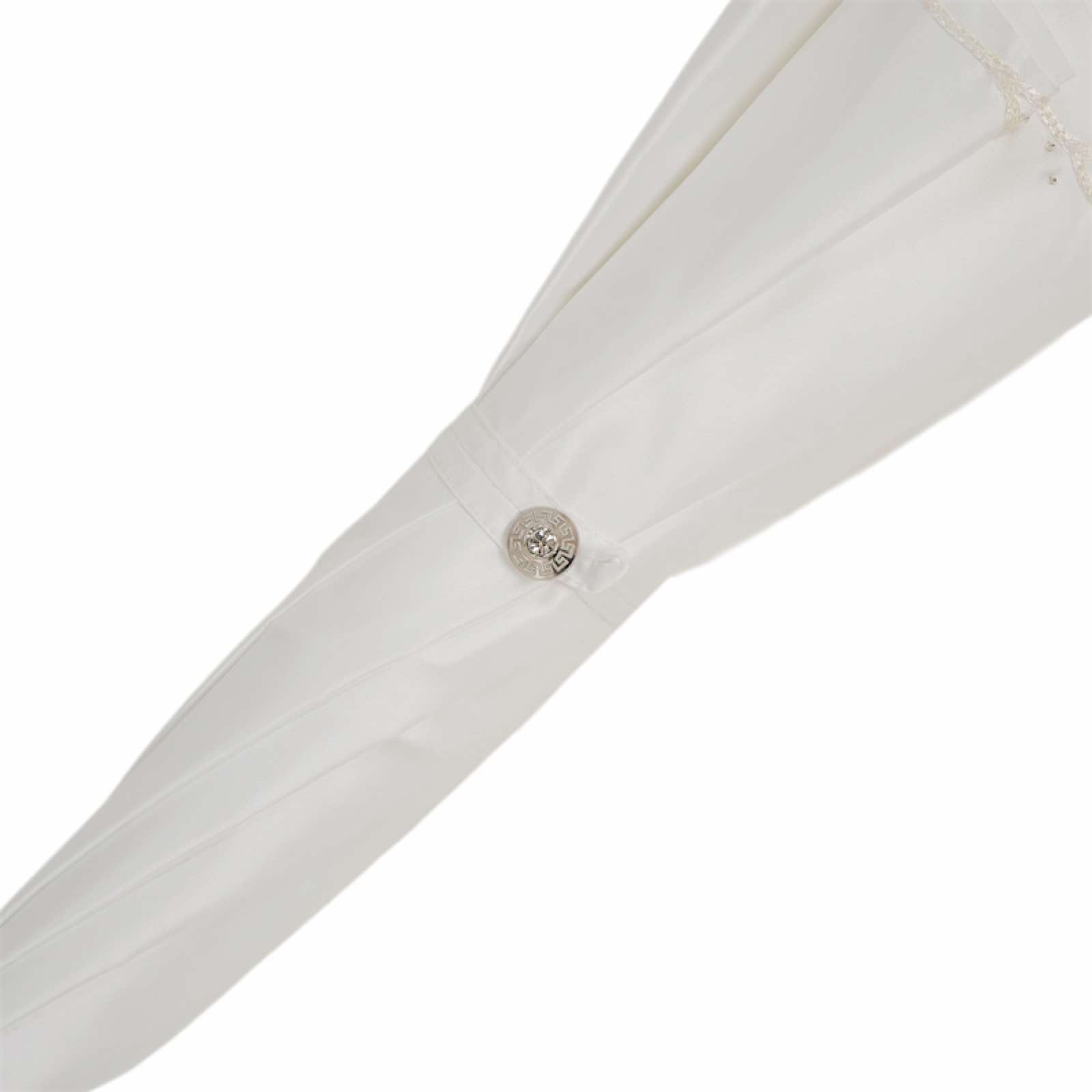 Bridal Jeweled Umbrella – Luxury Manual Opening With Jeweled Brass Handle
