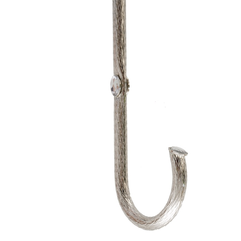 Wedding Umbrella – Elegant Double Cloth Canopy with White Pearls & Jeweled Brass Handle