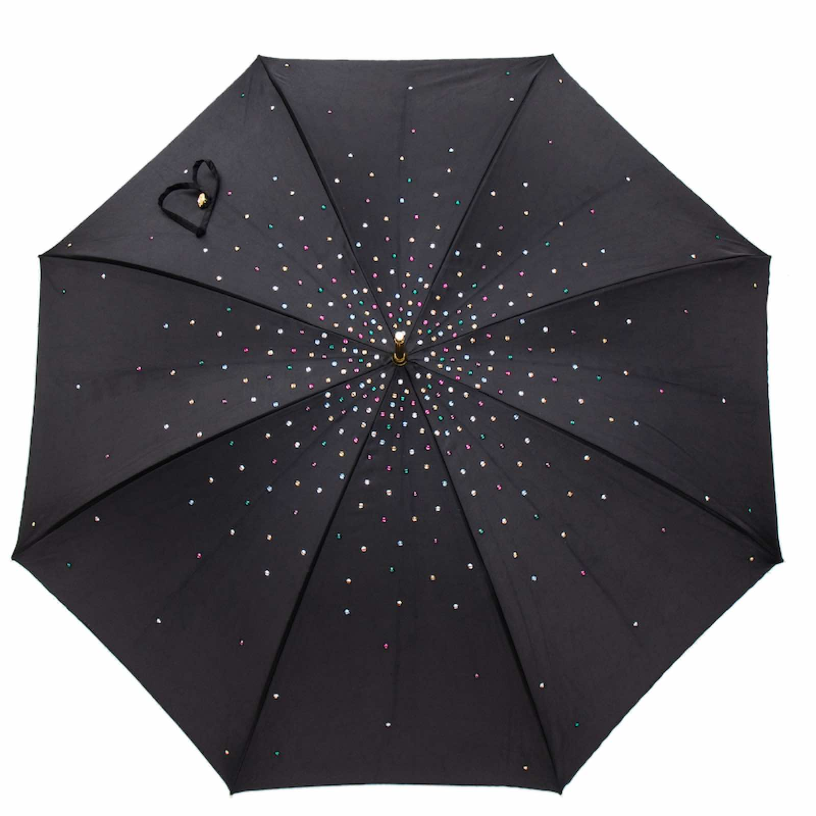 Luxury Umbrella – Swarovski Crystal Designer Rain Umbrella With Brass Handle