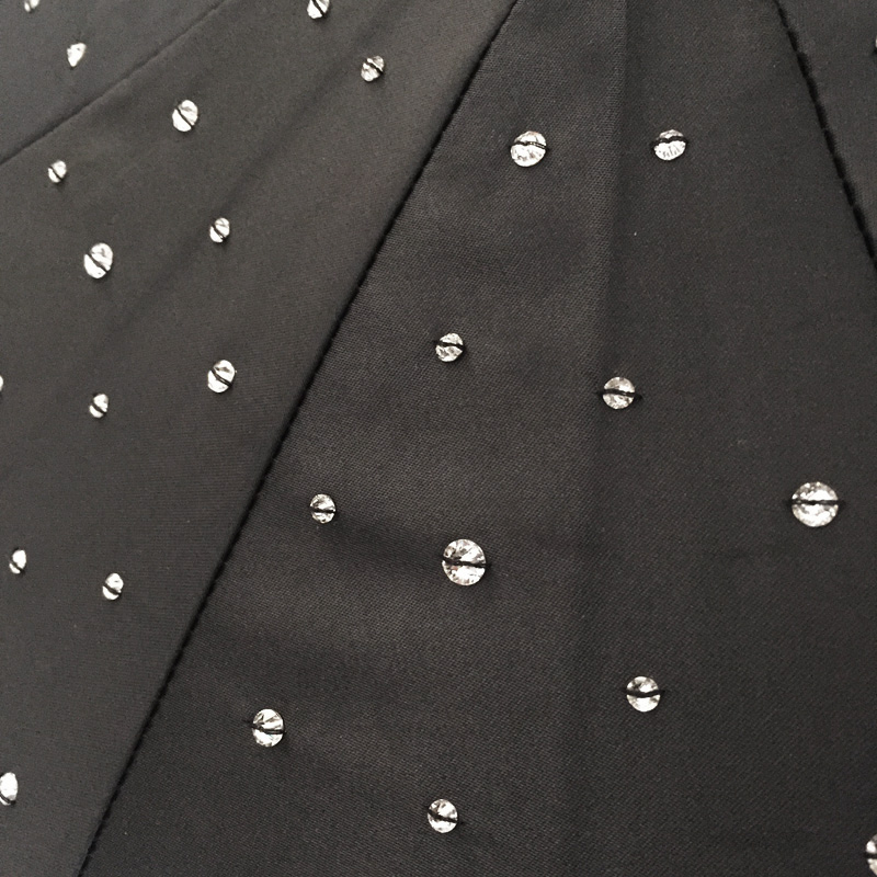 Swarovski Crystal Umbrella – Black Double Cloth Canopy | Handmade Italian Luxury