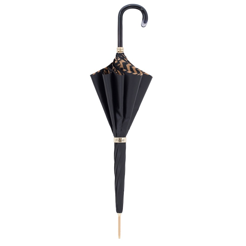 Brown Zebra Umbrella – Handmade Italian Rain Umbrella With Acetate Handle