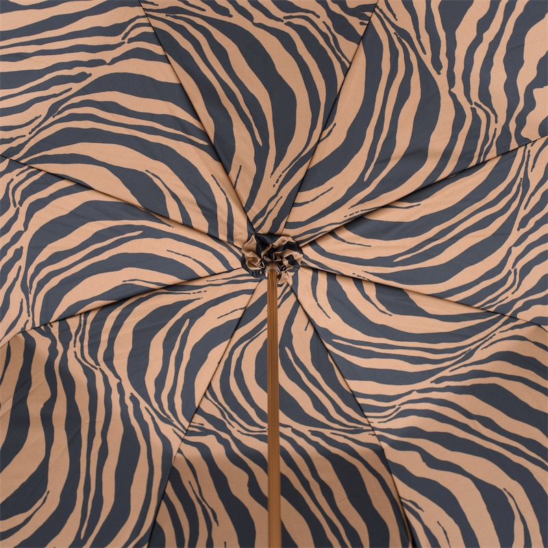 Brown Zebra Umbrella – Handmade Italian Rain Umbrella With Acetate Handle