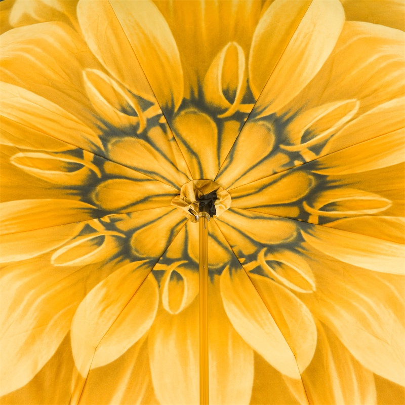 Luxury Gold Umbrella - Handmade Italian Double Cloth Canopy With Swarovski Crystal Handle