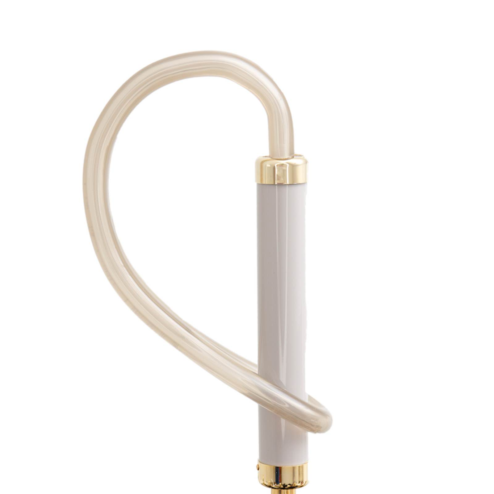 Ivory Umbrella – Handmade Italian Black Striped Rain Umbrella with Acetate Handle