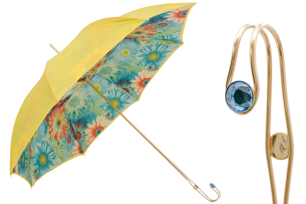 Summer Sunflowers Umbrella – Handmade Italian Double Cloth Rain Umbrella