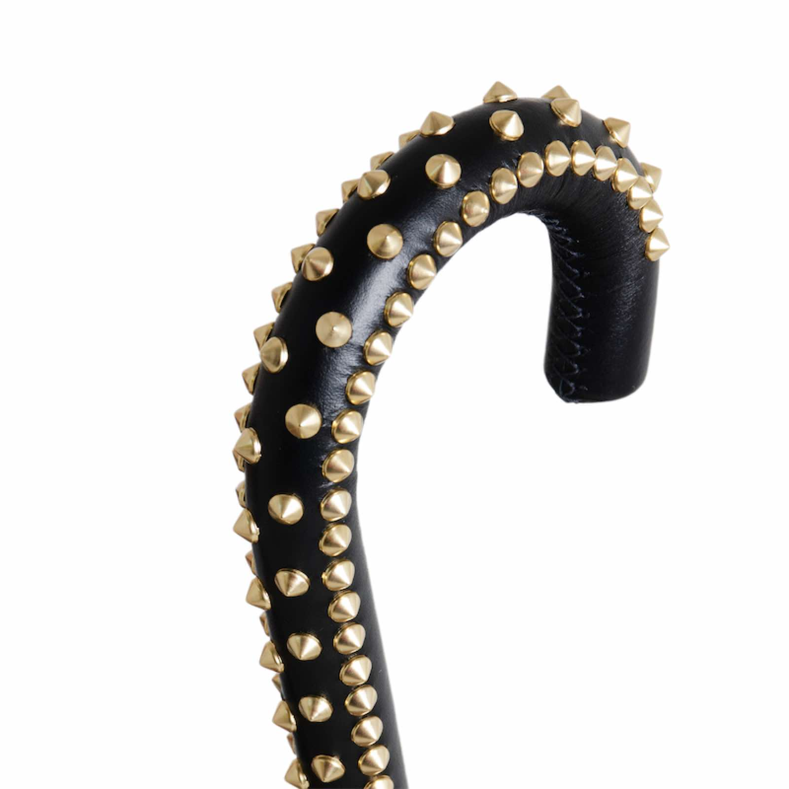 Handmade Italian Umbrella – Leopard & Rose Design | Manual Open, Leather Handle