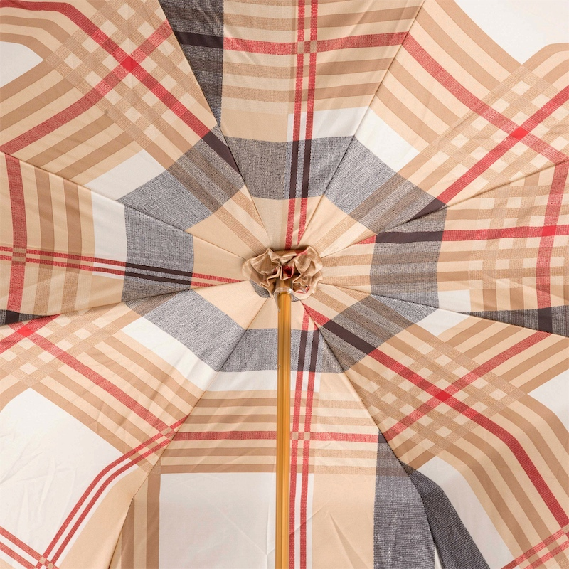 Black Double Cloth Umbrella – Classic Black Umbrella with Tartan Lining and Bespoke Design