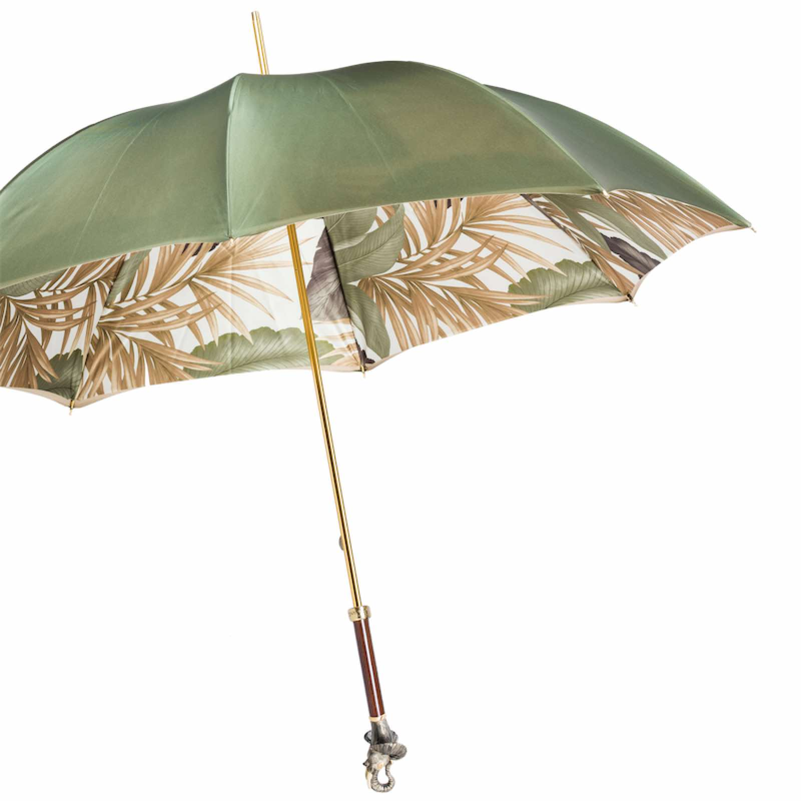 Elephant Umbrella – Handmade Italy Luxury Rain Umbrella with Enameled Brass Handle