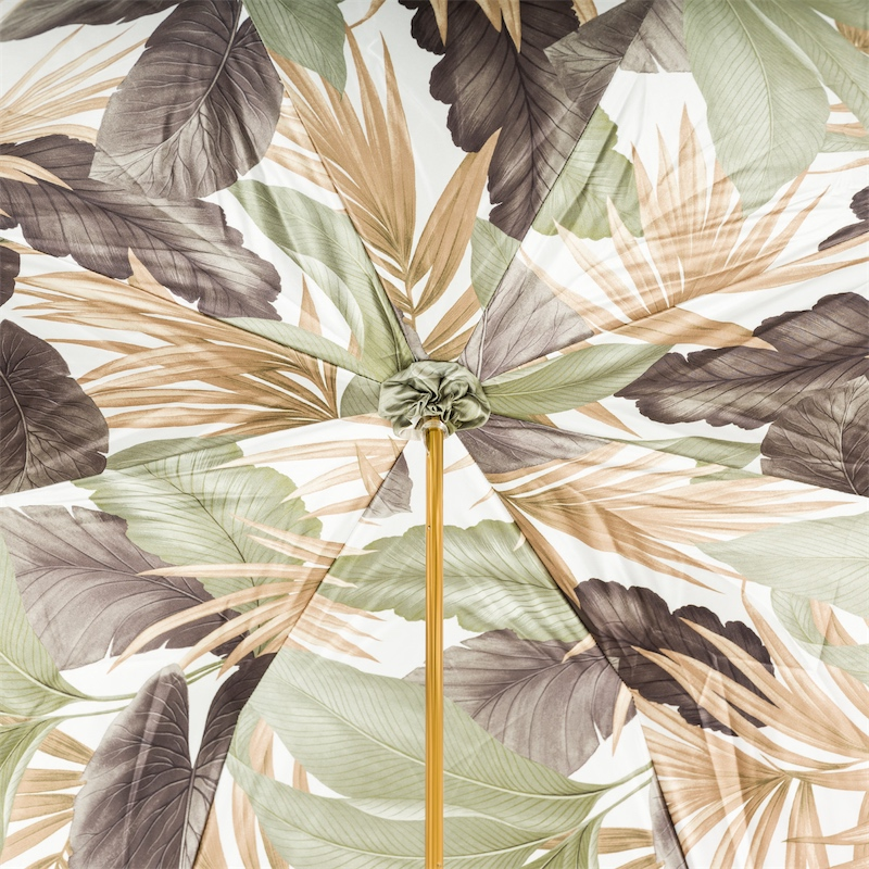 Tropical Bamboo Umbrella – Handmade Italian Rain Umbrella with Bamboo Handle