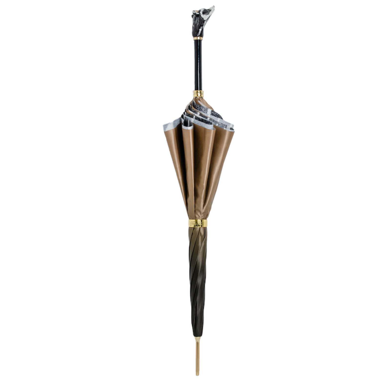 Manual Umbrella – Italian Handcrafted Luxury Rain Umbrella with Enameled Brass Handle