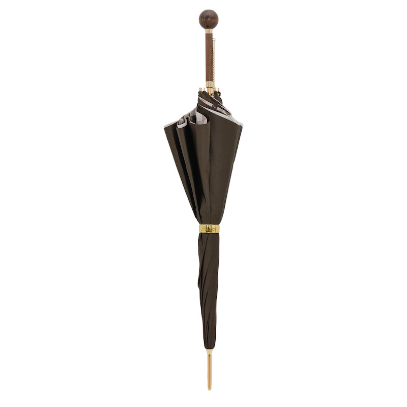 Designer Umbrella - Handmade Italian Rain Umbrella with Wooden Handle & Durable Polyester Canopy