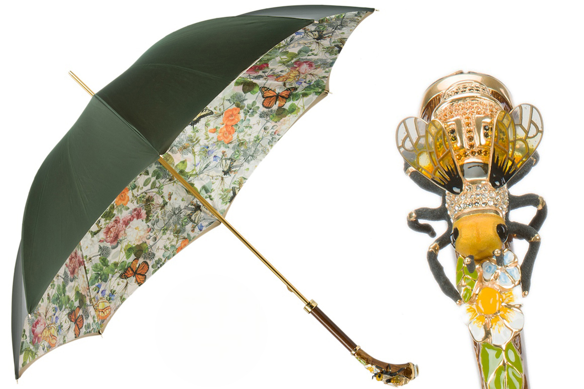 Luxury Swarovski Umbrella – Handmade Italian Double Cloth Rain Protection