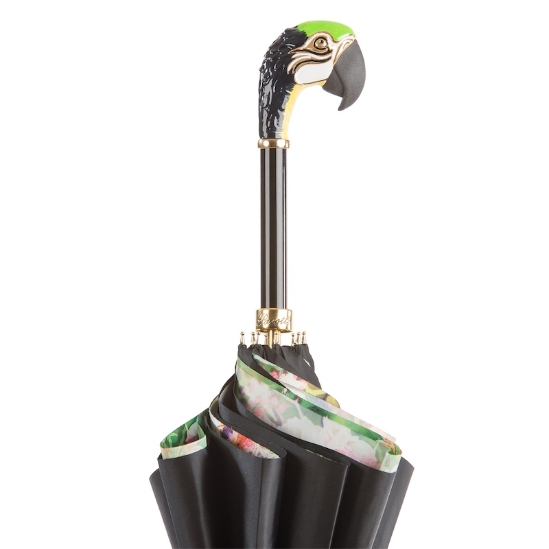 Luxury Double Cloth Umbrella – Handmade Italian Rain Umbrella with Brass Handle