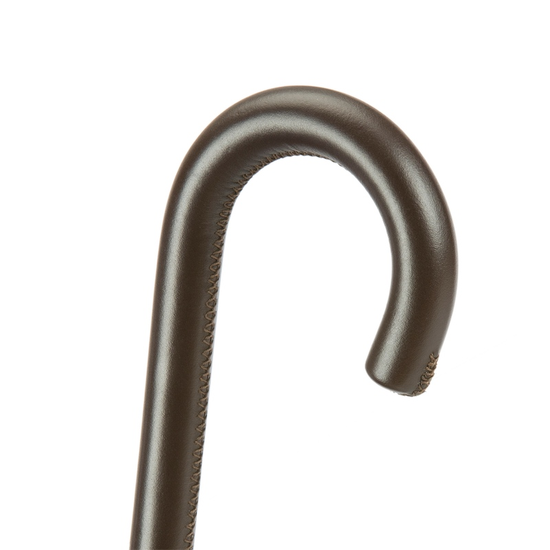 Paisley Leather Umbrella | Elegant Handmade Italian Double Cloth Rain Umbrella for Women