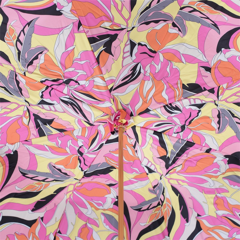 Pink Handle Umbrella – Handmade Italian Manual Rain Umbrella With Durable Canopy