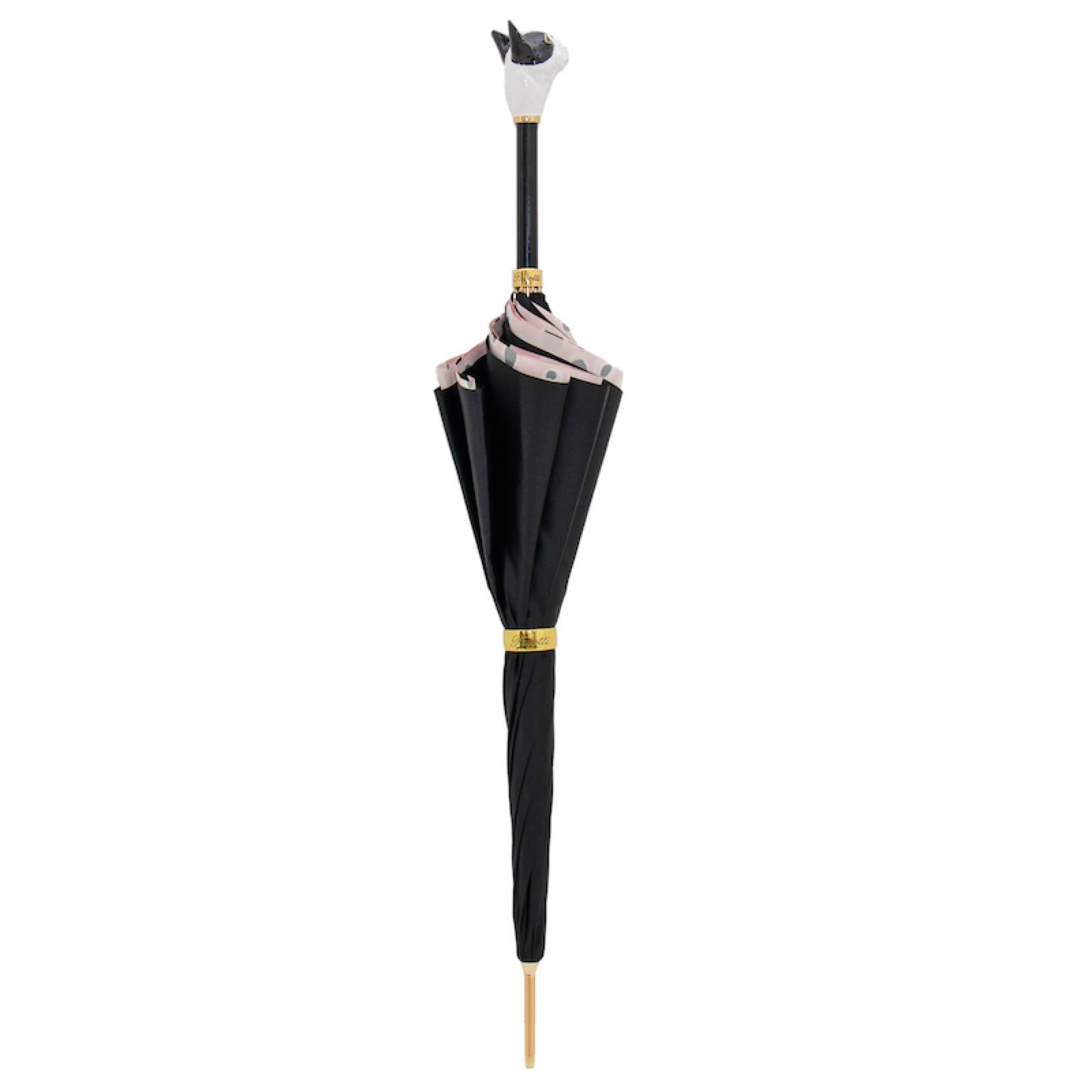 French Bulldog Umbrella – Luxury Rain Umbrella With Enameled Brass Handle