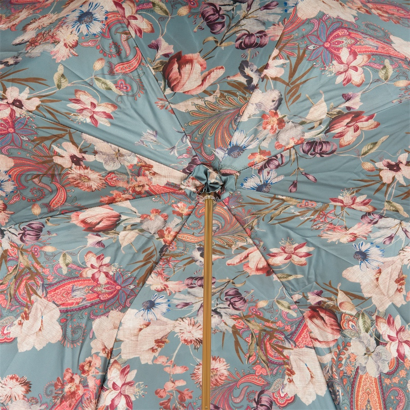 Classic Burgundy Umbrella – Handmade Italian Leather Handle, Manual Open Rain Protection