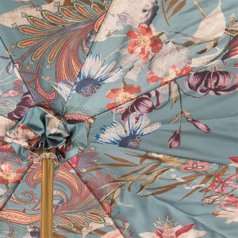 Classic Burgundy Umbrella – Handmade Italian Leather Handle, Manual Open Rain Protection