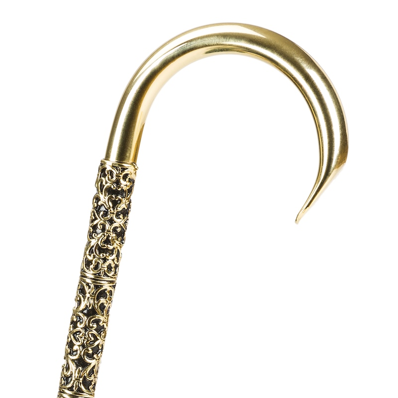 Classic Vintage Umbrella – Double Cloth Rain Protection with Jeweled Brass Handle