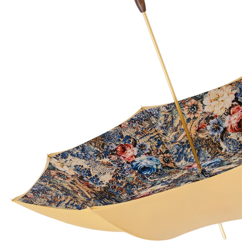 Vintage Umbrella – Handmade Italian Craft, Wooden Handle with Swarovski Crystals