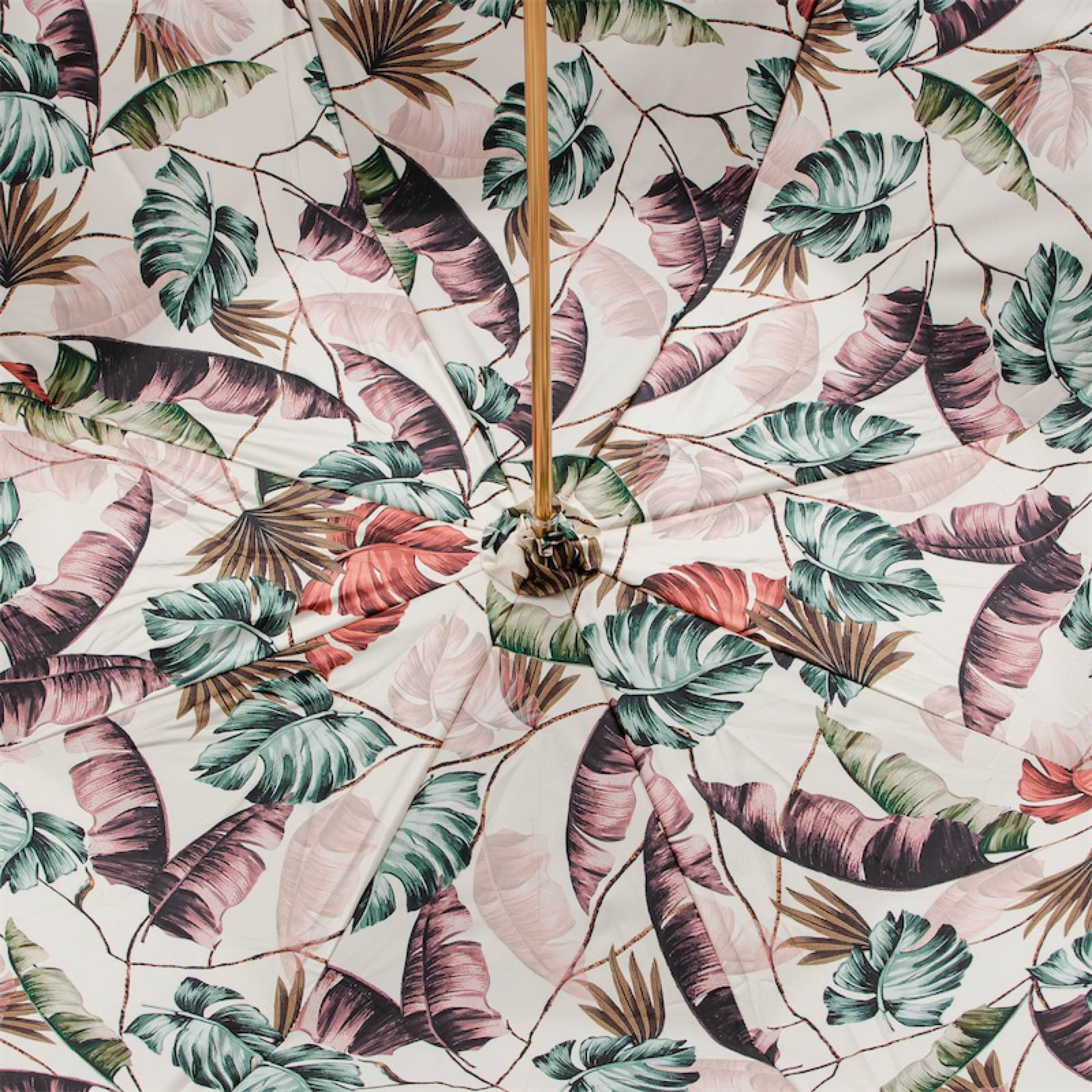 Leather Handle Umbrella – Handmade Italian Tropical Bordeaux Rain Protection