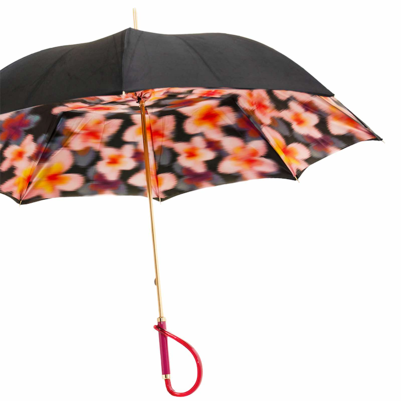 Handcrafted Optical Umbrella – Luxury Floral Rain Umbrella With Polyester Canopy