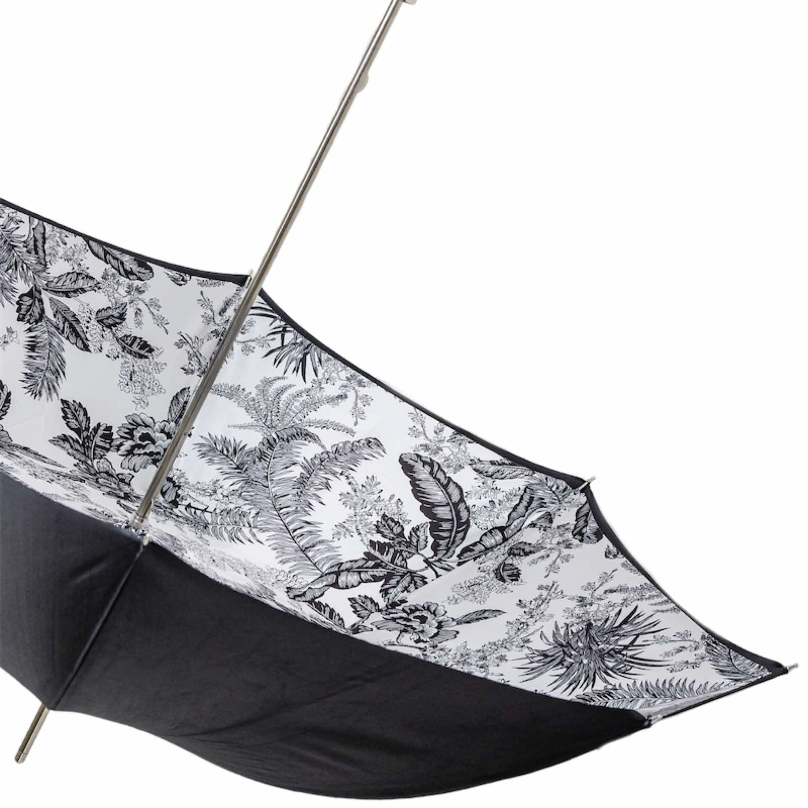 Black Canopy Umbrella – Elegant Designer Rain Umbrella With Acetate Handle