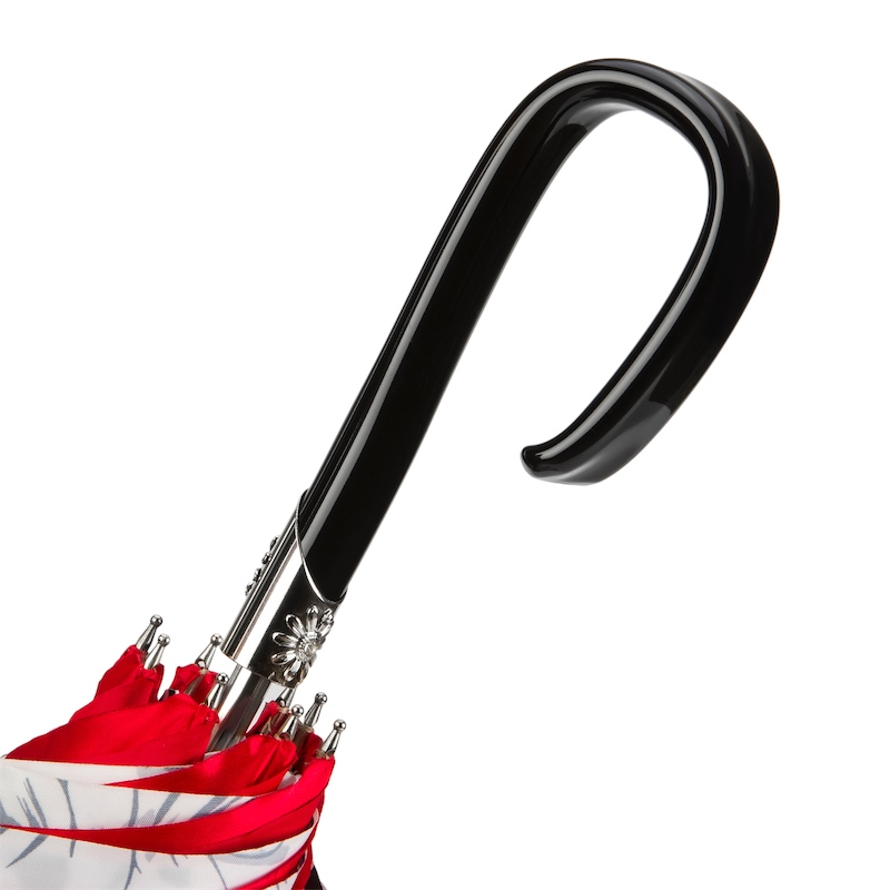 Modern Umbrella | Black Sunflowers Double Cloth Canopy – Handmade Italian Craft