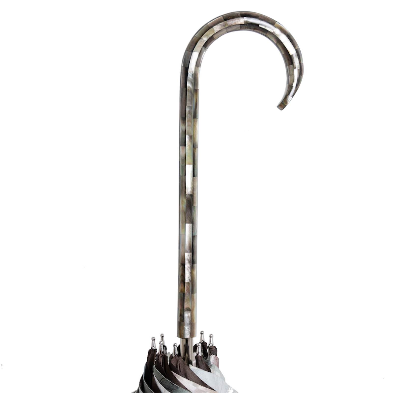 Mother Of Pearl Umbrella – Handmade Italian Luxury Rain Umbrella With Pearl Handle