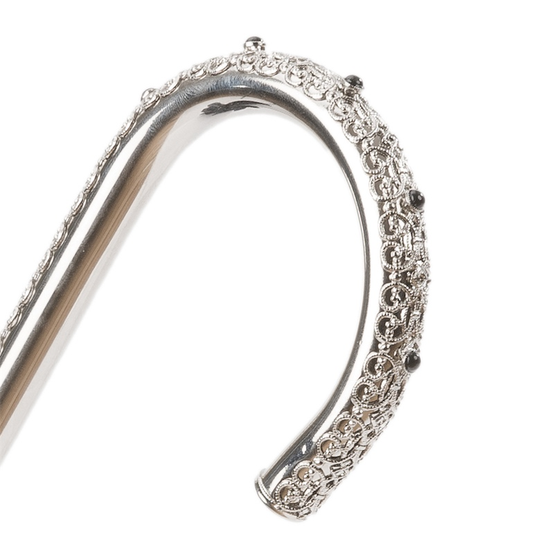 Italian Jeweled Umbrella – Handmade Luxury Rain Umbrella with Brass Handle