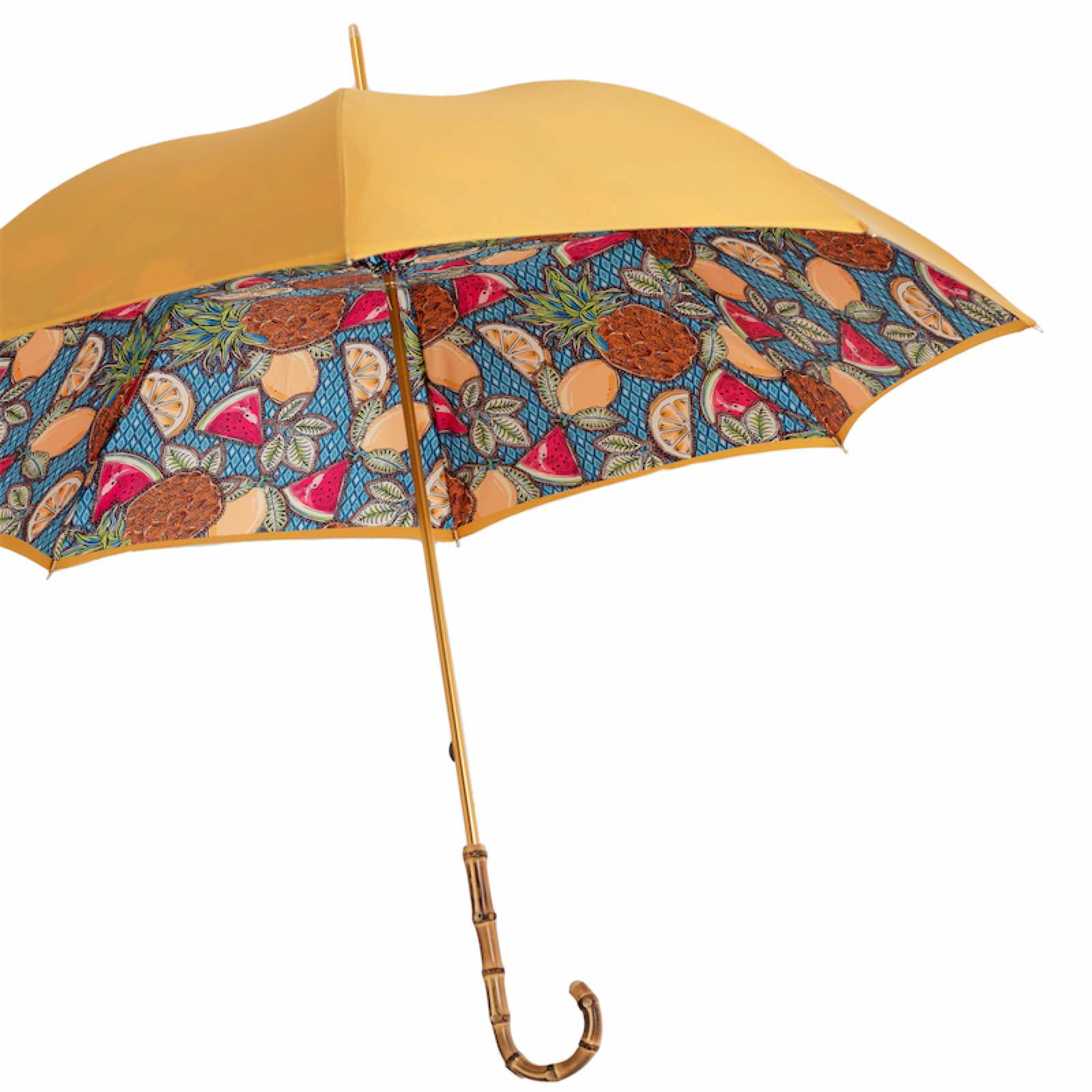 Bamboo Handle Umbrella – Fruit Pattern Manual Opening Rain Umbrella With Gift Box