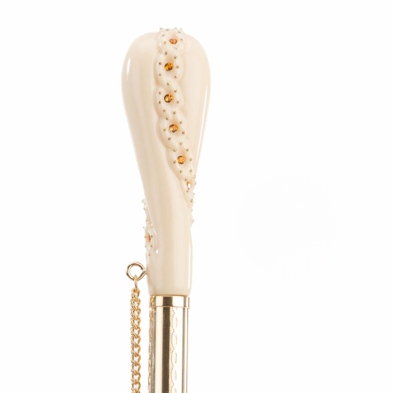 Burgundy Paisley Umbrella – Double Cloth Rain Umbrella with Swarovski Crystal Handle