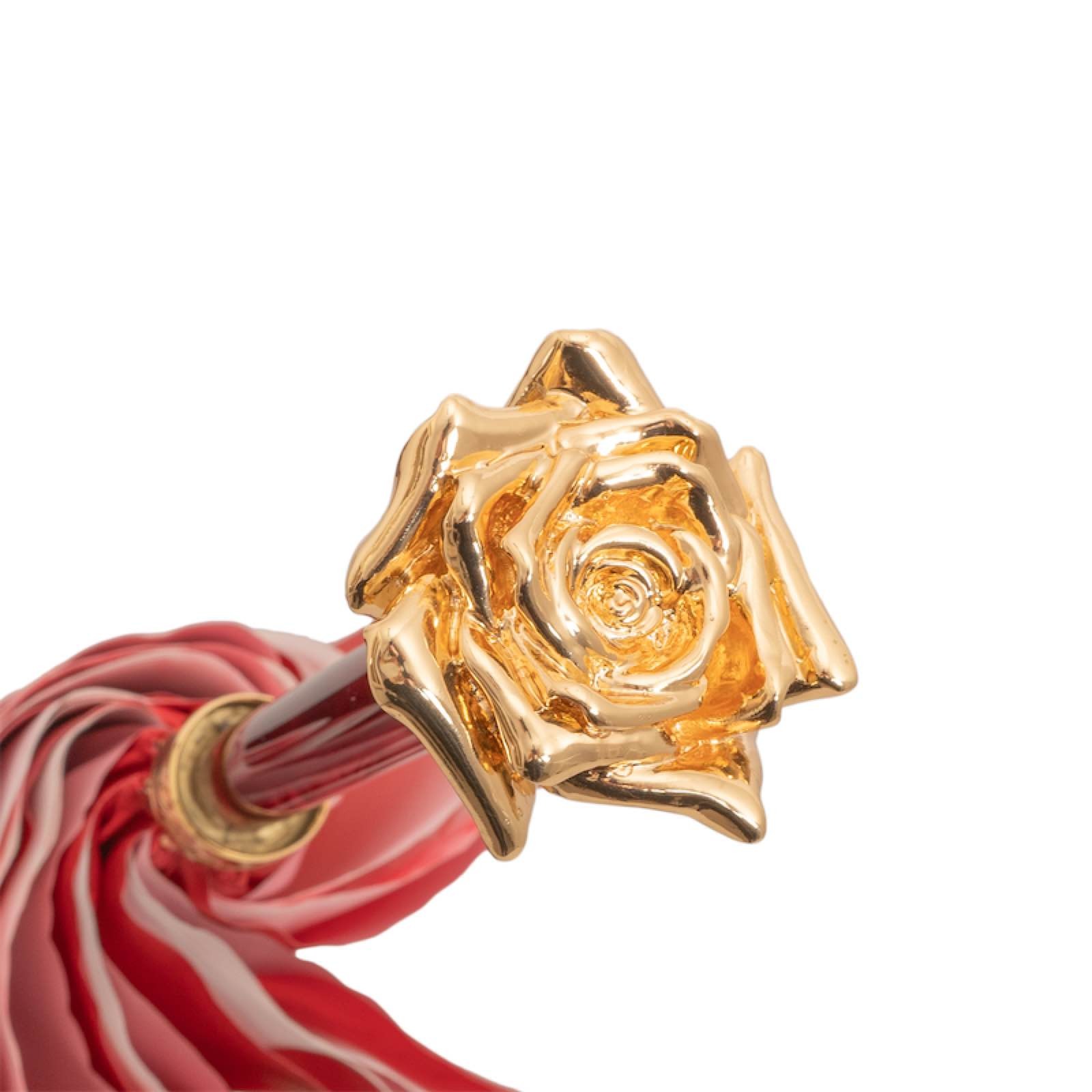 Gold Rose Umbrella – Handmade Italian Luxury With Gilt-Plated Resin Handle