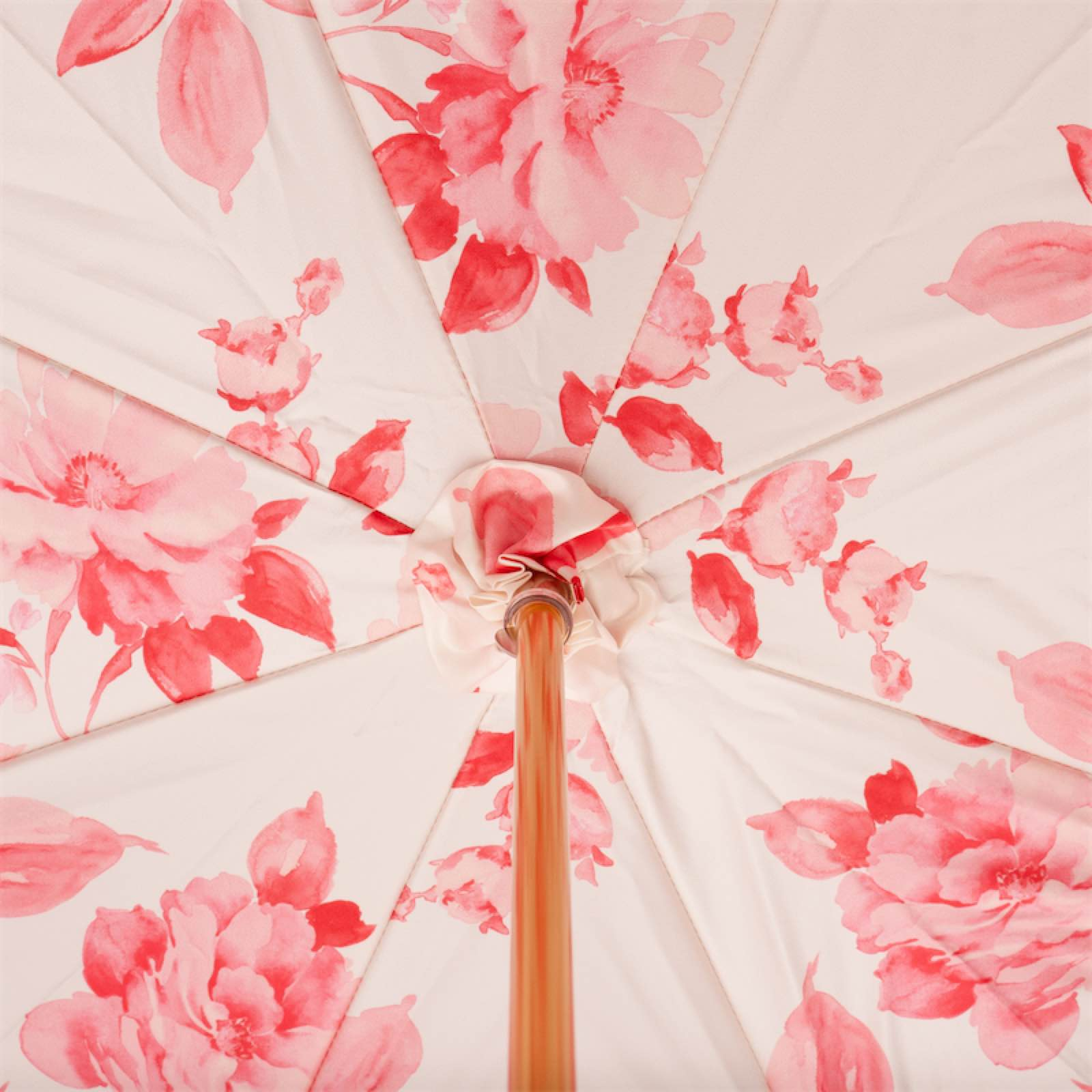 Gold Rose Umbrella – Handmade Italian Luxury With Gilt-Plated Resin Handle