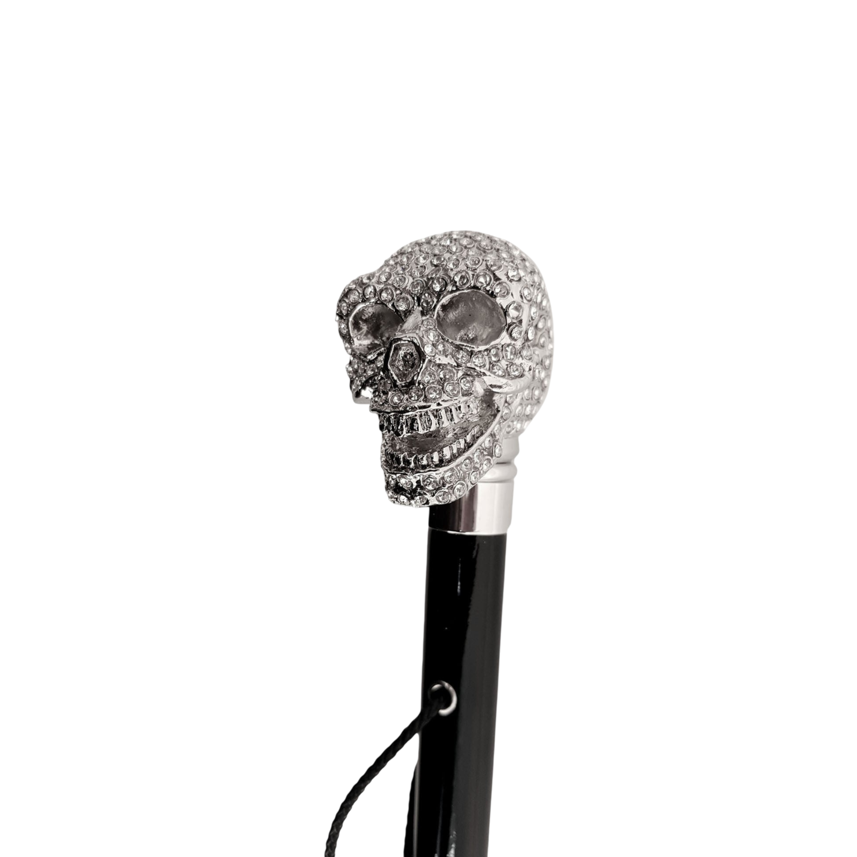 Silver Skull Shoehorn – Luxury Italian Handcrafted Swarovski Crystal Shoe Horn Accessory