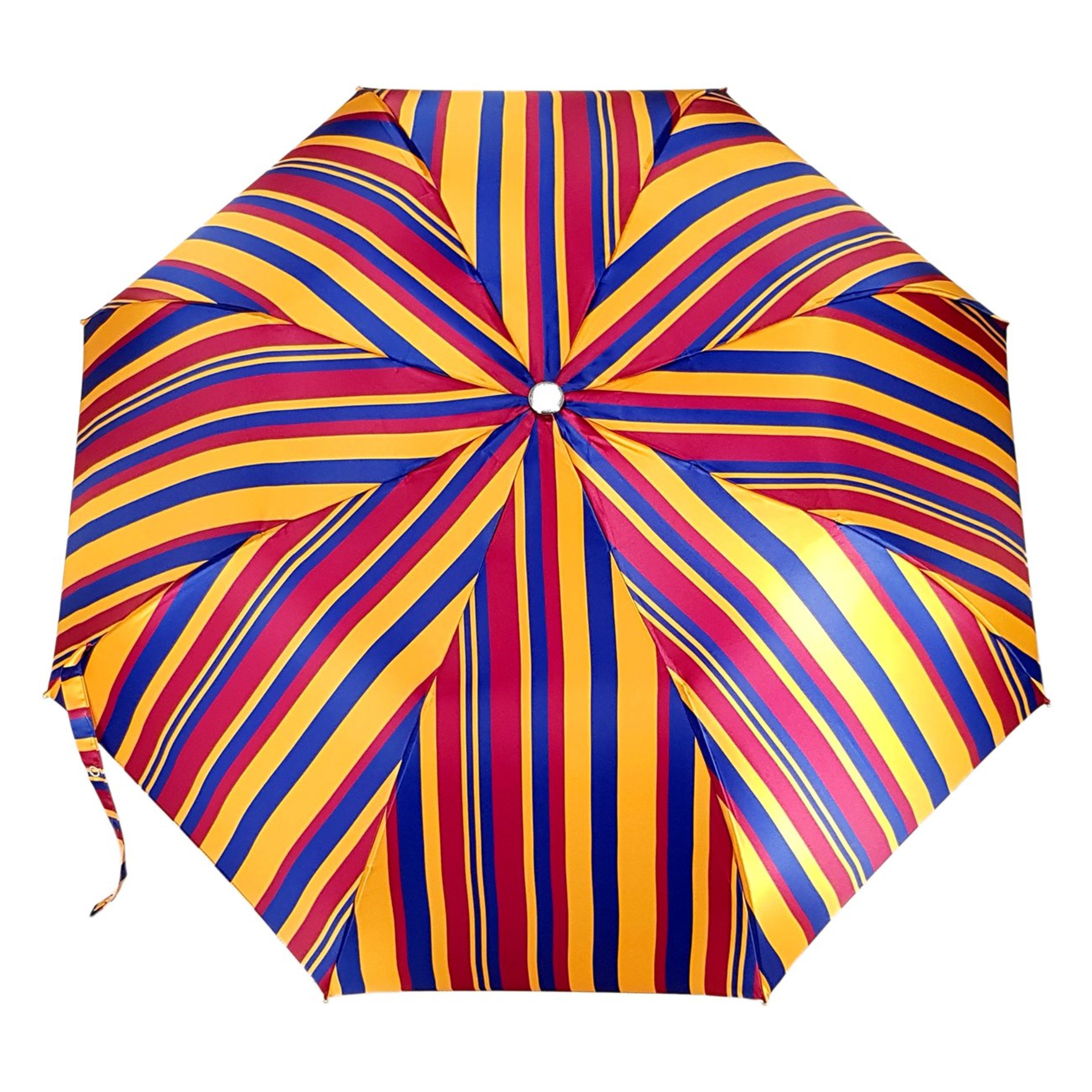 Multi-Color Folding Umbrella – Handmade Italian Bamboo Handle, UV Protection