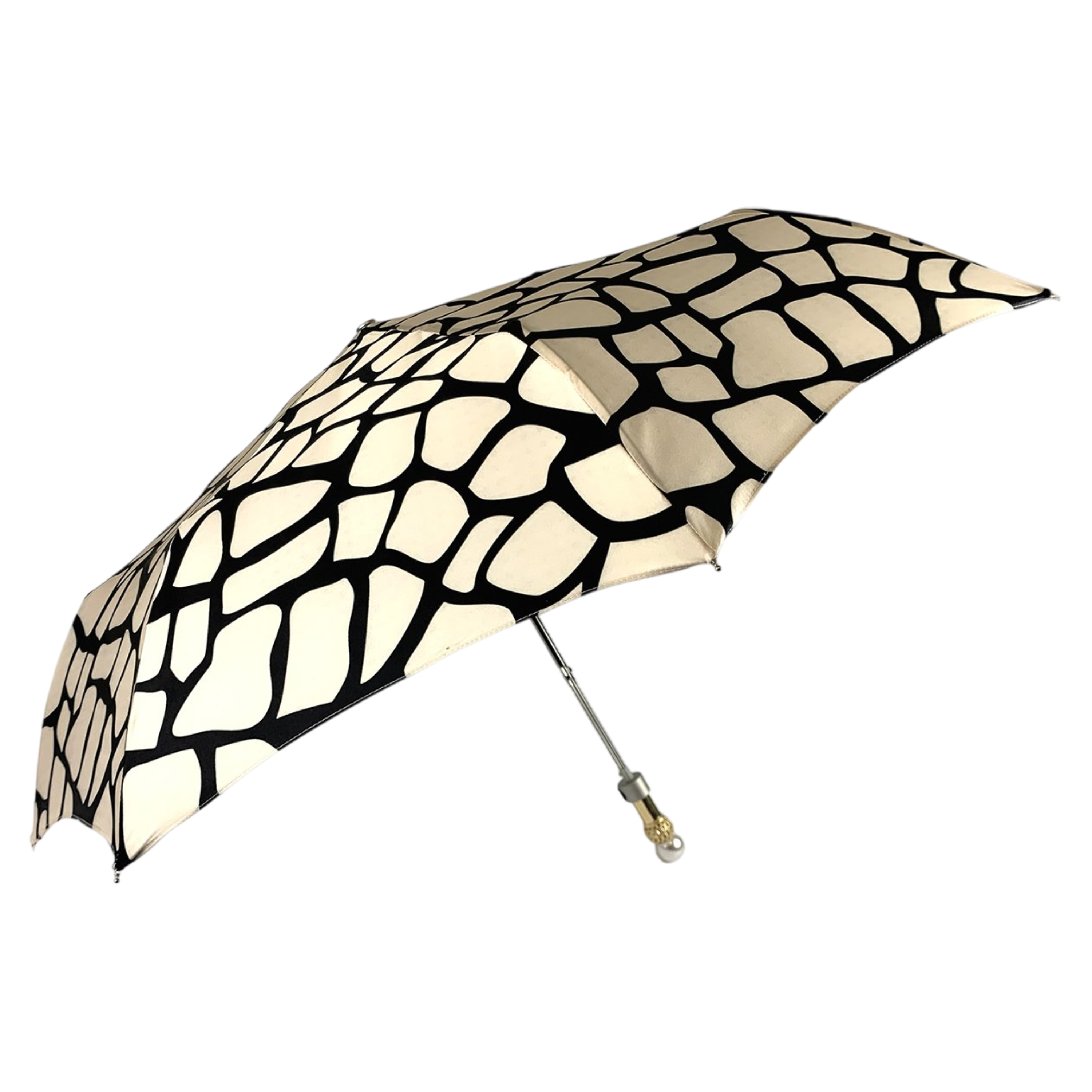 Folding Umbrella – Compact Automatic Open Rain Shield with 24K Gold Handle