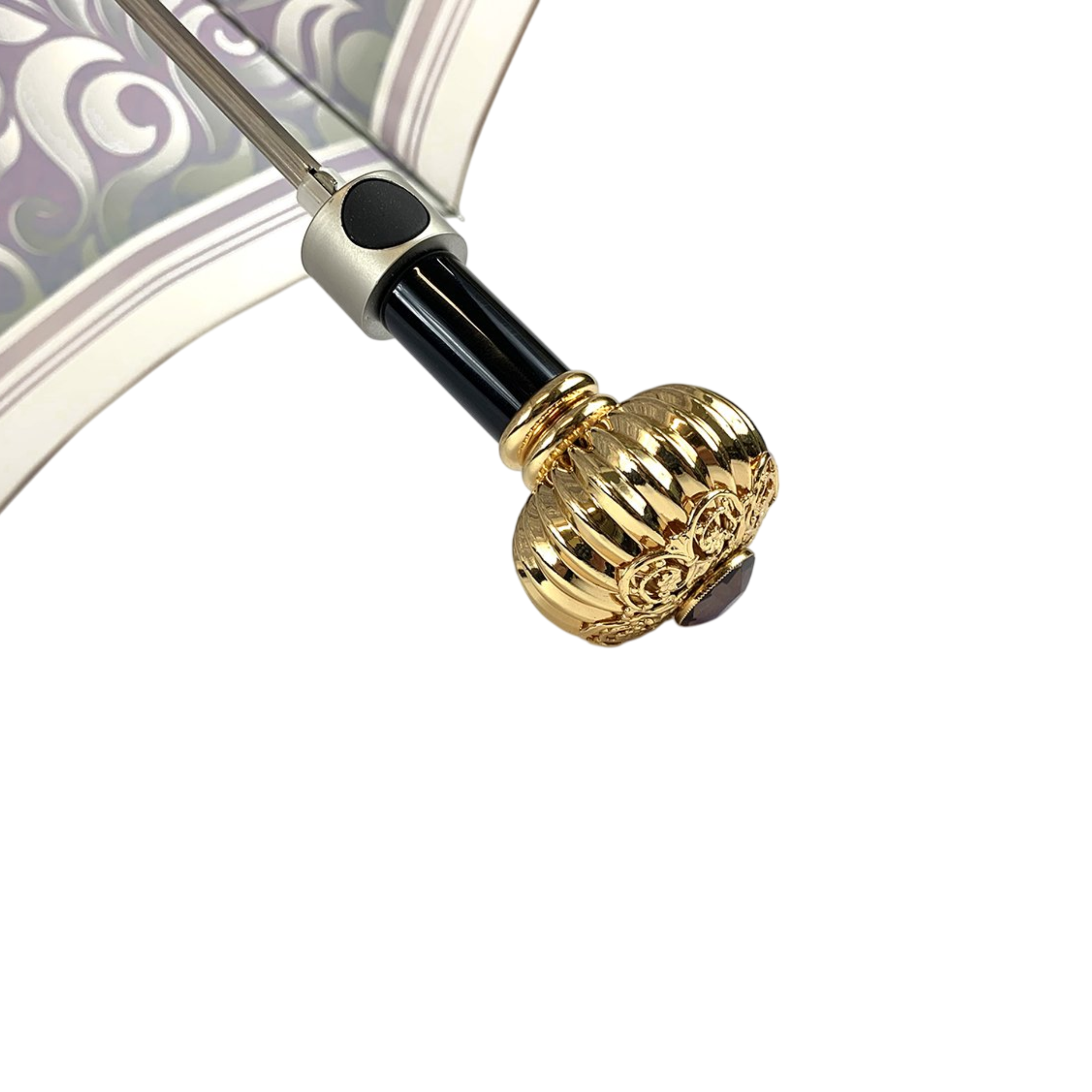 Women's Folding Umbrella – Automatic Open Compact Travel Umbrella with Amethyst Handle