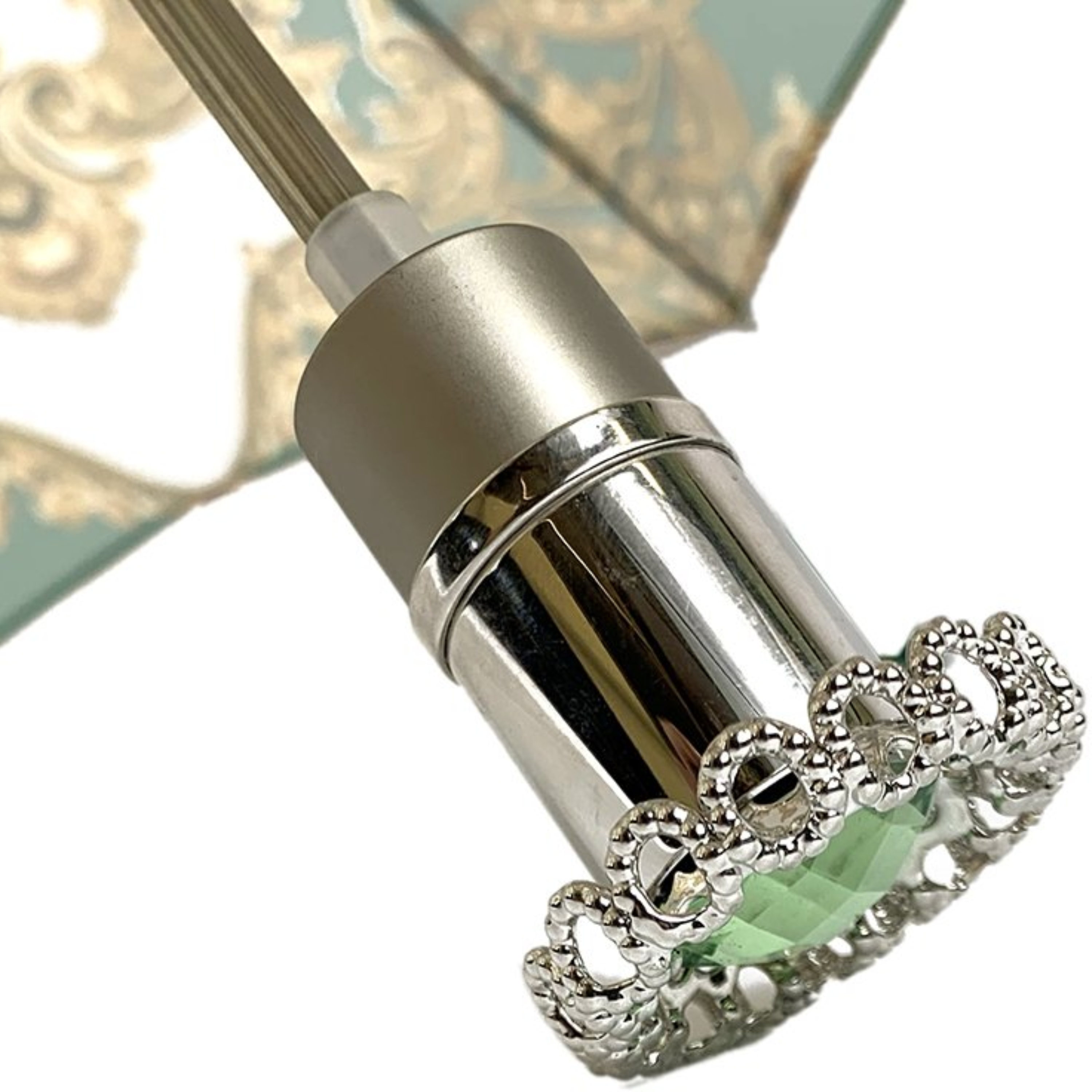 Ladies Folding Umbrella – Compact Travel Umbrella with Silver Handle & 50+ UPF Protection